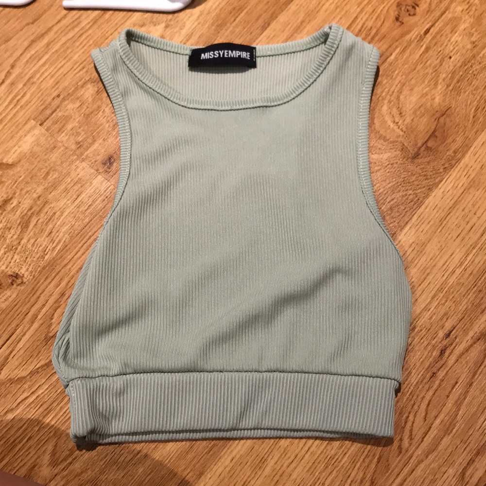 Sage green crop top